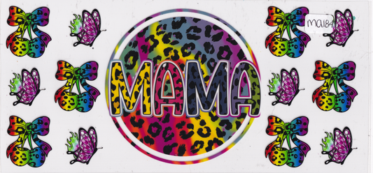 MA184 Mama Ribbon Butterfly UVDTF Wrap