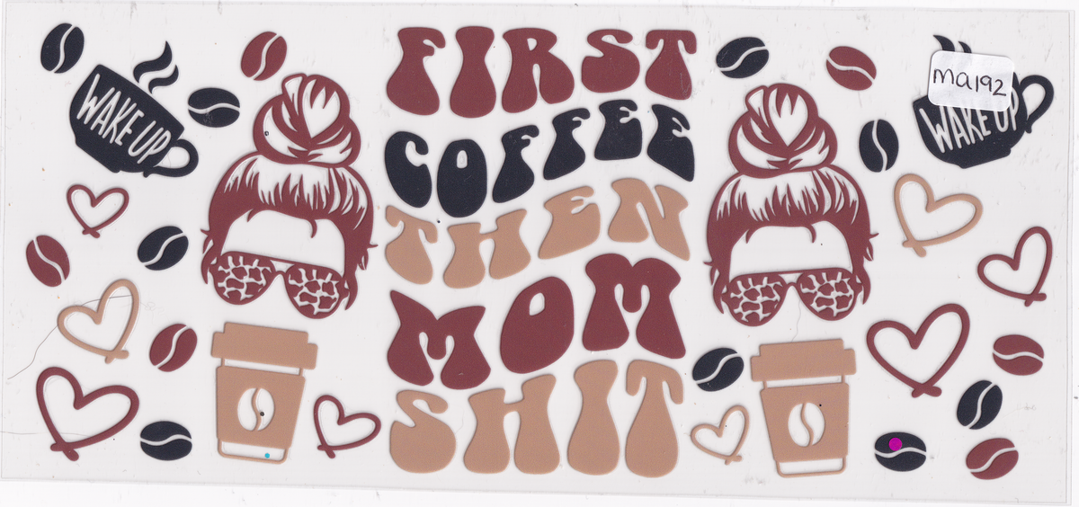MA192 Mama Mom Coffee UVDTF Wrap