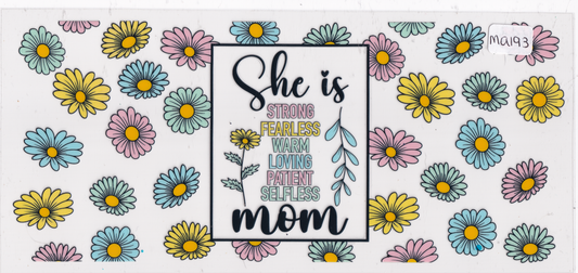 MA193 Mom Flowers UVDTF Wrap