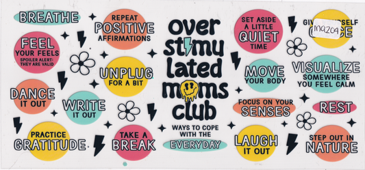MA204 Overstimulated Mom UVDTF Wrap