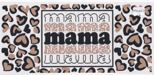 MA207 Mama Hearts Pattern UVDTF Wrap