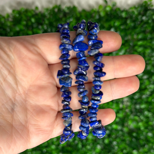 Lapis chip bracelet